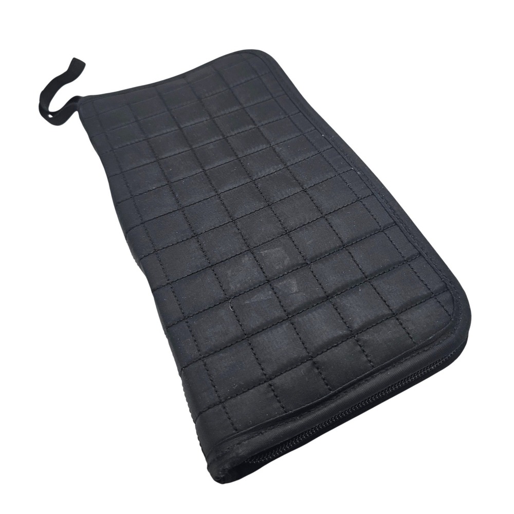 LUG Tango Travel Wallet Quilted Midnight Black Zip Around Passport Holder - Picture 2 of 10